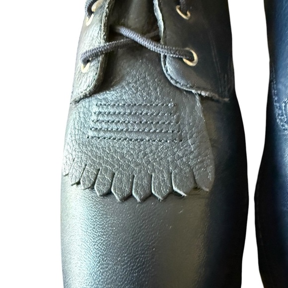 Ariat Rare Navy Blue Ankle Boots with Lace-Up Design Perforated Detailing 9 - Picture 4 of 8